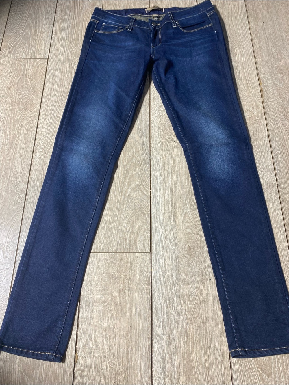 PAIGE Hidden Hills Straight Leg High Jeans Women's Size 28 Dark Indigo